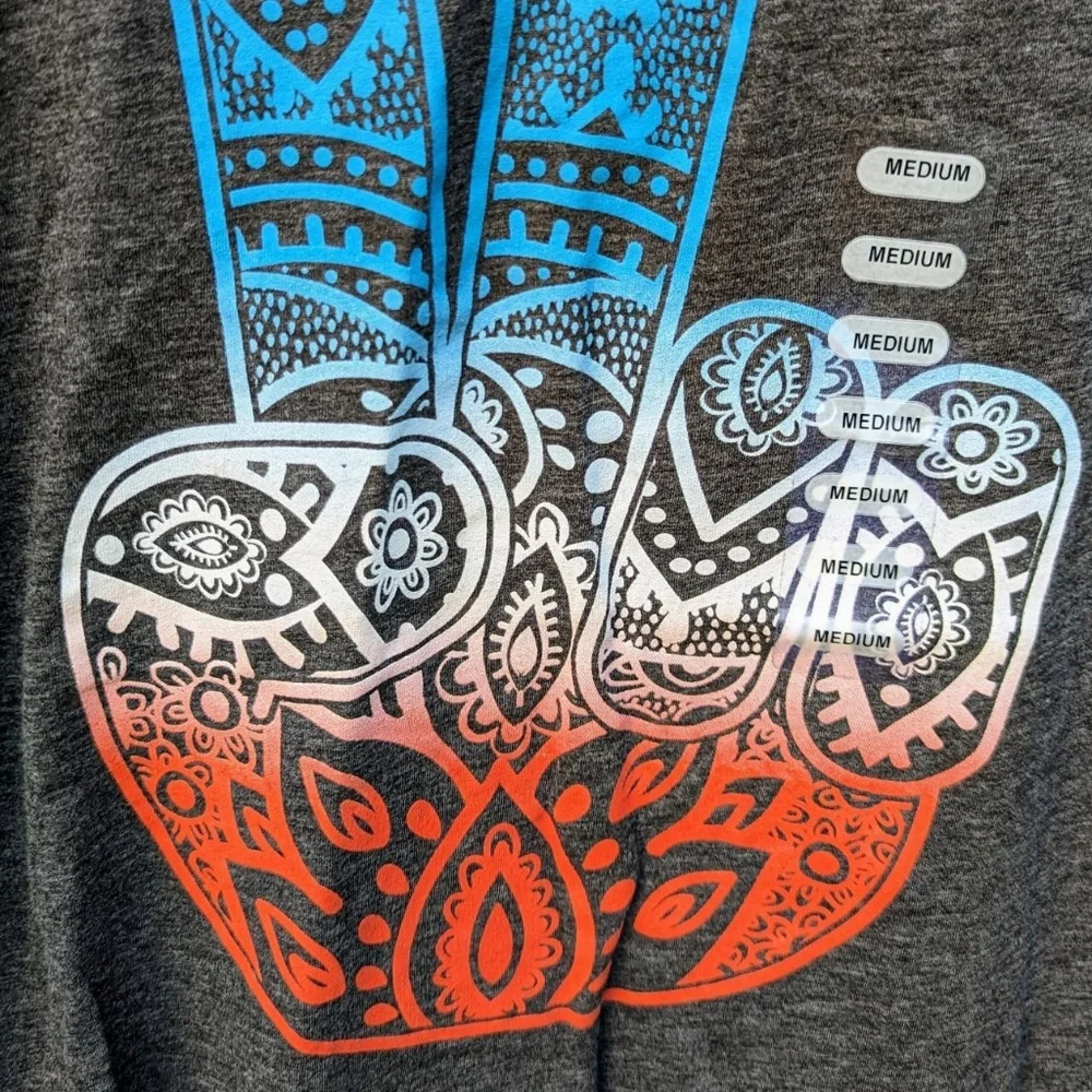 NWT ModernLux Peace Chakra Muscle Tank Mandala Zen Americana Yoga Medium - Picture 6 of 6